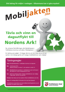 Mobiljakten - Affisch - Hållbar utveckling i skolan