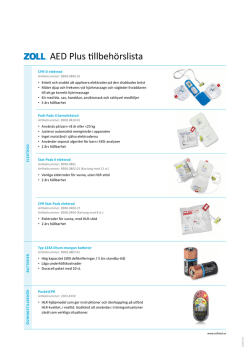 Tillbehör till hjärtstartare ZOLL AED Plus