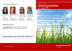 Järstorpsbladet - Svenska Kyrkan i Jönköping