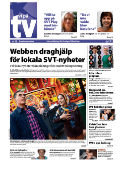 Webben draghjälp för lokala SVT-nyheter