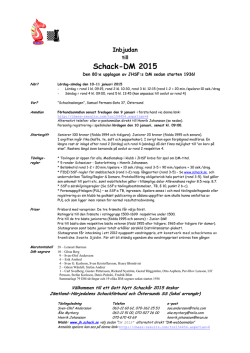 Inbjudan DM 2015 - Jämtland