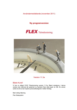FLEX Tidredovisning