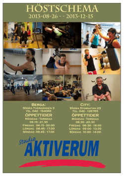 HÖSTSCHEMA - Studio Aktiverum