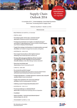 Supply Chain Outlook 2014