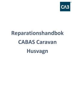 Reparationshandbok CABAS Caravan Husvagn