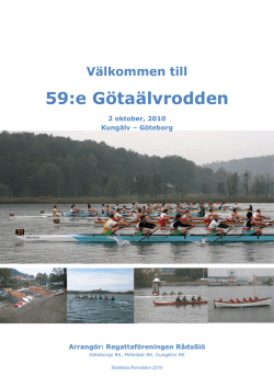 59:e Götaälvrodden, 2010