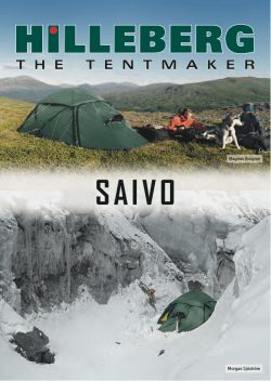 Saivo - Hilleberg The Tentmaker