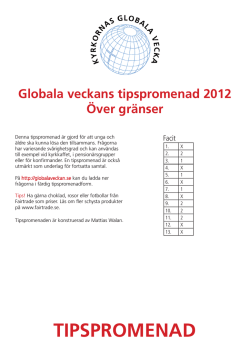 Tipspromenad 2012 (pdf) - Kyrkornas globala vecka