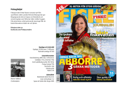 Fiskejournalen - Prislista och utgivningsdagar 2015
