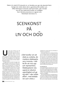 Scenkonst på liv och död - Karin Kämsby text & Design