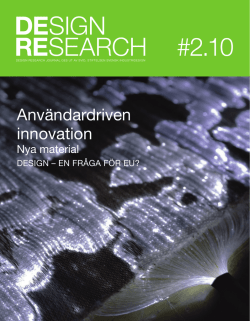 Ladda ner Design Research Journal nr 2 2010