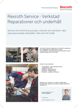 Rexroth Service - Bosch Rexroth Sverige