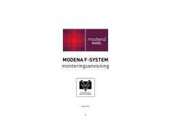 modena f-SyStem monteRingSanViSning golV