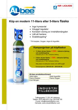 Köp en modern 11-liters eller 5-liters flaska Kampanjpriser på