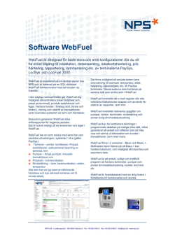 Produktblad Software WebFuel (PDF)