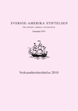 VB 2010 - Sverige-Amerika Stiftelsen
