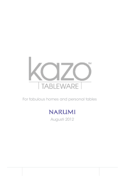 For fabulous homes and personal tables Augusti 2012