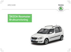 ŠKODA Roomster Bruksanvisning