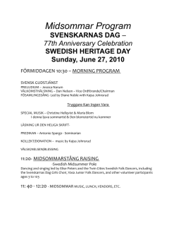Program 2010 - Svenskarnas Dag
