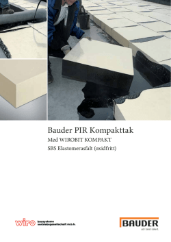 BauderPIR Kompakt produktbroschyr