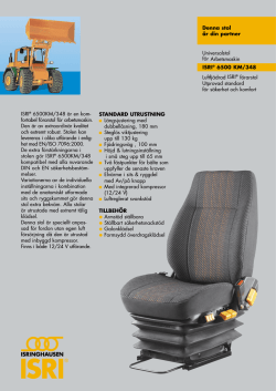 Denna stol är din partner Universalstol för Arbetsmaskin Luftfjädrad