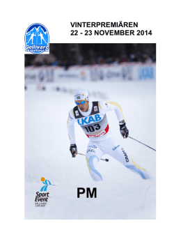 PM FIS Gällivarepremiären - Sport Event Gellivare Lapland