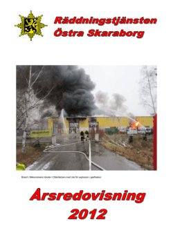 Årsredovisning 2012 - Räddningstjänsten Östra Skaraborg