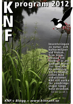 Programblad 2012 - Kinna Naturskyddsförening