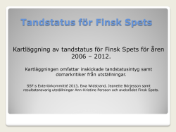 Tandstatus Finsk Spets 2006-2012