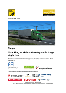 Rapport Utveckling av aktiv strömavtagare för tunga vägfordon