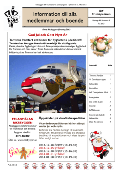 Trumspelaren December 2013 - Välkommen till Trumspelarens