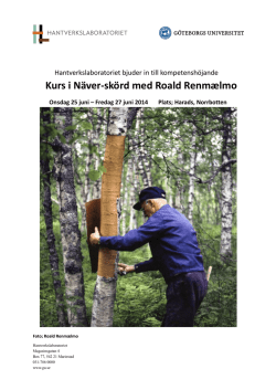 Inbjudan workshop näver-skörd Harads, Norrbotten 25