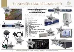 Soundware lagerrensning 2011