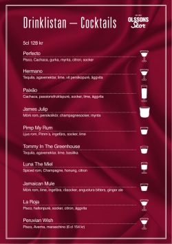 Drinklistan – Cocktails