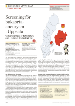 Screening för bukaorta- aneurysm i Uppsala