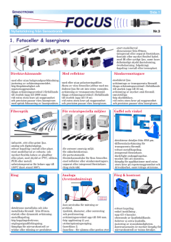 1. Fotoceller & lasergivare