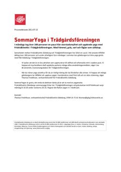 110715 SommarYogan – en succé - Friskis & Svettis