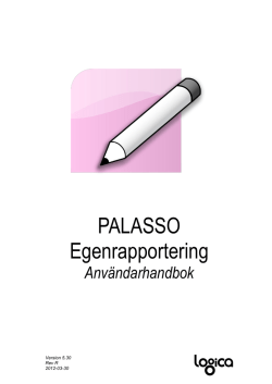 PALASSO Egenrapportering