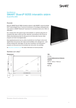 SMART Board 6055 interactive flat panel specifications