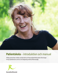 Patientskola– introduktion och manual