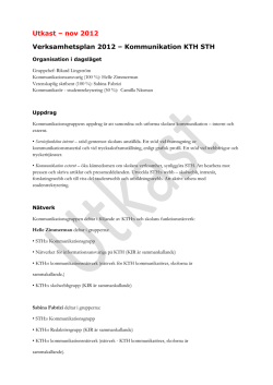 Kommunikationsgruppen (pdf 320 kB) - STH Intranät