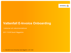 Vattenfall E-Invoice Onboarding