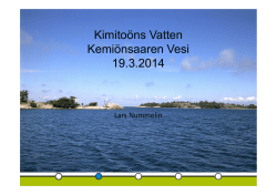 Kimitoöns Vatten Kemiönsaaren Vesi 19.3.2014