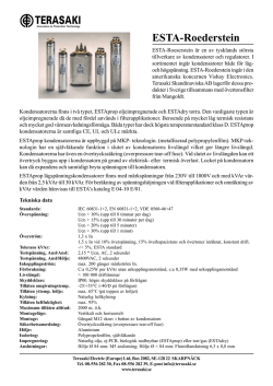 Produktblad kondensatorer, 0309