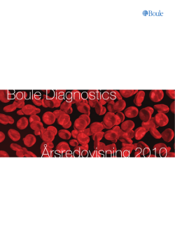 Boule Diagnostics Årsredovisning 2010