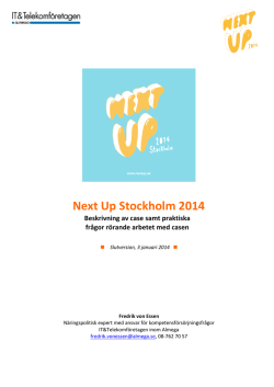 Next Up Stockholm 2014
