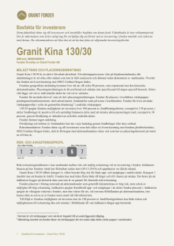 Granit Kina 130/30 - Välkommen till Granit Fonder