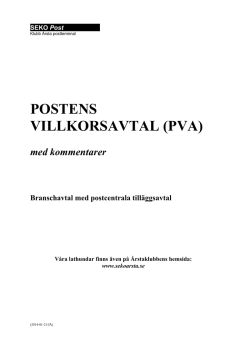 Lathunden om Postens Villkorsavtal