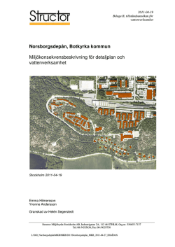 Norsborgsdepån, Botkyrka kommun Miljökonsekvensbeskrivning för