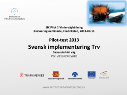 Svensk implementering (Trafikverket)